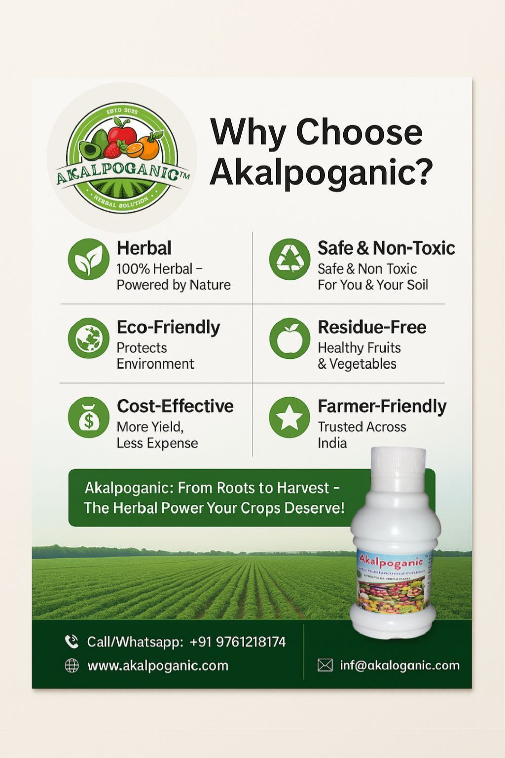 AKALPOGANIC Herbal Multifunctional solution 250ml